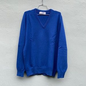 Pringle Blue Vintage V neck men’s sweater